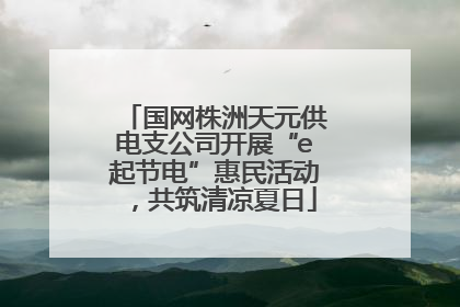 国网株洲天元供电支公司开展“e起节电”惠民活动，共筑清凉夏日