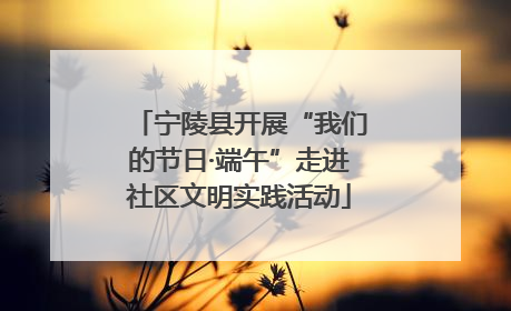 宁陵县开展“我们的节日·端午”走进社区文明实践活动