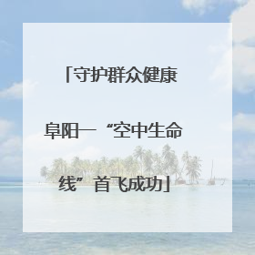 守护群众健康 阜阳一“空中生命线”首飞成功