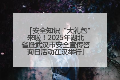 安全知识“大礼包”来啦！2025年湖北省暨武汉市安全宣传咨询日活动在汉举行