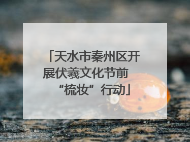 天水市秦州区开展伏羲文化节前 “梳妆”行动