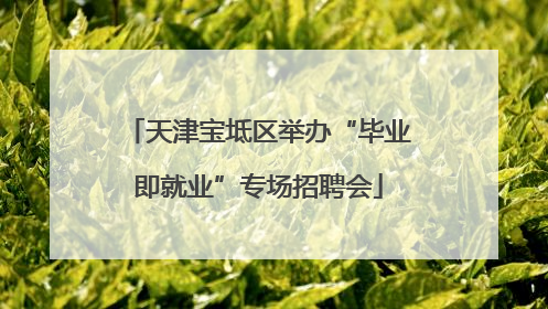 天津宝坻区举办“毕业即就业”专场招聘会