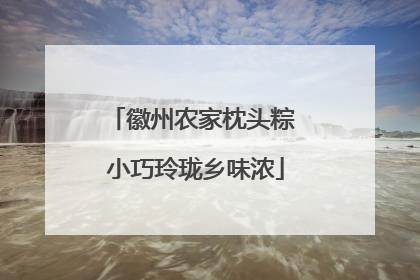 徽州农家枕头粽 小巧玲珑乡味浓