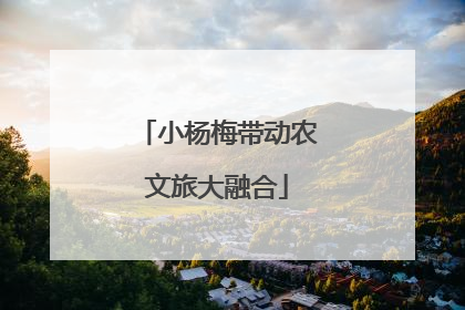 小杨梅带动农文旅大融合