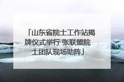 山东省院士工作站揭牌仪式举行 张联盟院士团队现场助阵