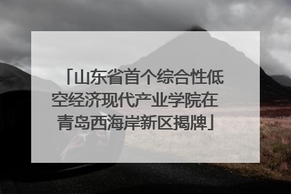 山东省首个综合性低空经济现代产业学院在青岛西海岸新区揭牌