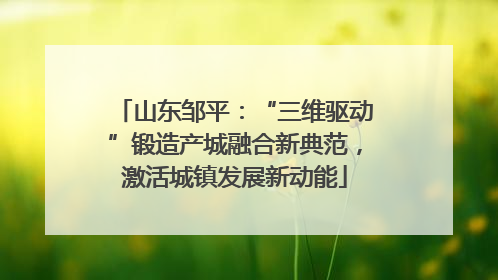 山东邹平：“三维驱动”锻造产城融合新典范，激活城镇发展新动能