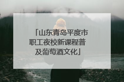 山东青岛平度市职工夜校新课程普及葡萄酒文化