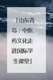 山东青岛：中医药文化走进国际学生课堂