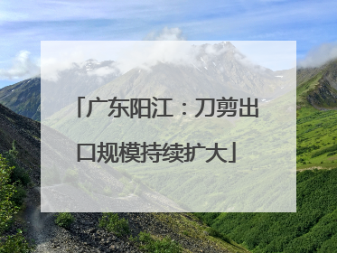 广东阳江：刀剪出口规模持续扩大