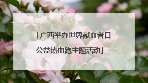 广西举办世界献血者日公益热血跑主题活动