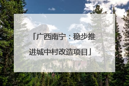 广西南宁：稳步推进城中村改造项目