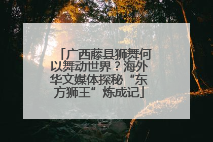 广西藤县狮舞何以舞动世界？海外华文媒体探秘“东方狮王”炼成记