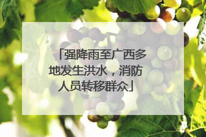 强降雨至广西多地发生洪水，消防人员转移群众