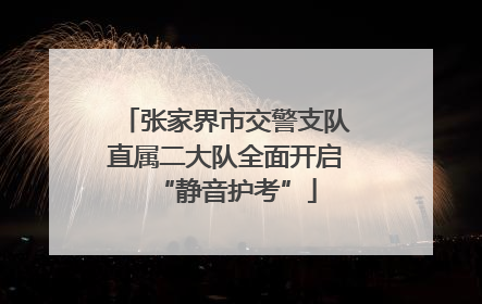 张家界市交警支队直属二大队全面开启“静音护考”