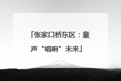 张家口桥东区：童声“唱响”未来