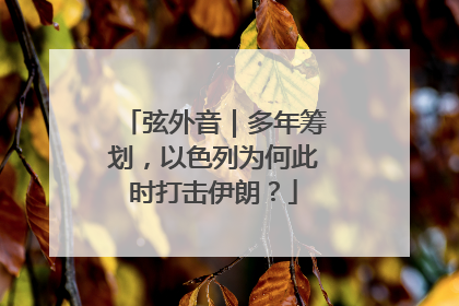 弦外音｜多年筹划，以色列为何此时打击伊朗？