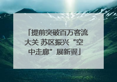 提前突破百万客流大关 苏区振兴“空中走廊”展新翼