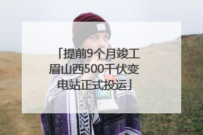 提前9个月竣工 眉山西500千伏变电站正式投运