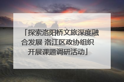 探索洛阳桥文旅深度融合发展 洛江区政协组织开展课题调研活动
