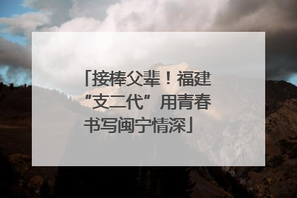 接棒父辈！福建“支二代”用青春书写闽宁情深