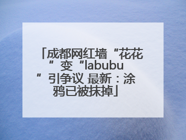 成都网红墙“花花”变“labubu”引争议 最新：涂鸦已被抹掉