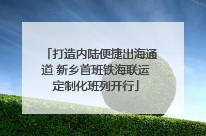 打造内陆便捷出海通道 新乡首班铁海联运定制化班列开行