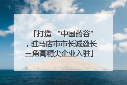 打造 “中国药谷”，驻马店市市长诚邀长三角高精尖企业入驻