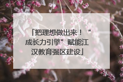 把理想做出来！“成长力引擎”赋能江汉教育强区建设