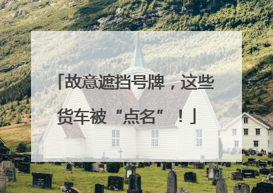 故意遮挡号牌，这些货车被“点名”！