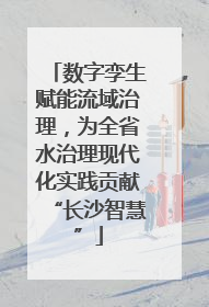 数字孪生赋能流域治理，为全省水治理现代化实践贡献“长沙智慧”