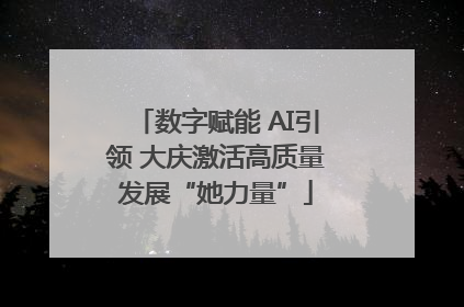 数字赋能 AI引领 大庆激活高质量发展“她力量”