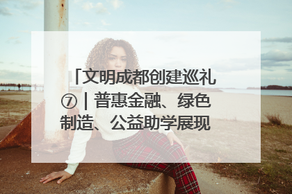 文明成都创建巡礼⑦｜普惠金融、绿色制造、公益助学展现城市文明底色