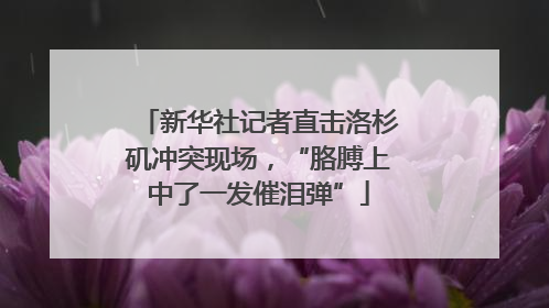 新华社记者直击洛杉矶冲突现场，“胳膊上中了一发催泪弹”
