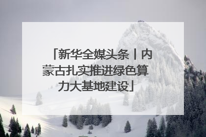 新华全媒头条丨内蒙古扎实推进绿色算力大基地建设