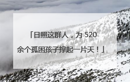 日照这群人，为 520 余个孤困孩子撑起一片天！