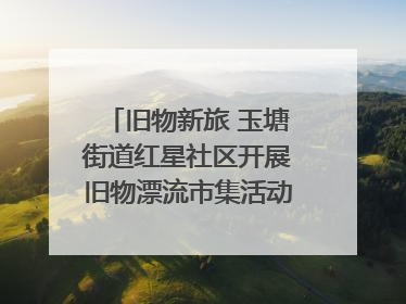 旧物新旅 玉塘街道红星社区开展旧物漂流市集活动   