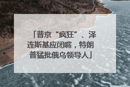普京“疯狂”、泽连斯基应闭嘴，特朗普猛批俄乌领导人