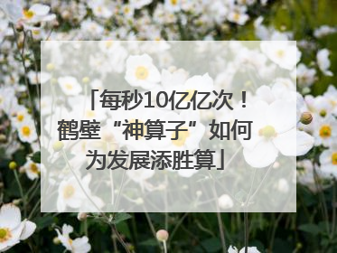 每秒10亿亿次！鹤壁“神算子”如何为发展添胜算