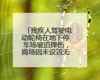 残疾人驾驶电动轮椅在地下停车场坡道摔伤，商场因未设置无障碍通道等过错担责