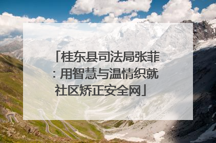 桂东县司法局张菲：用智慧与温情织就社区矫正安全网