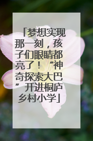 梦想实现那一刻，孩子们眼睛都亮了！“神奇探索大巴”开进桐庐乡村小学