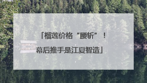 榴莲价格“腰斩”！幕后推手是江夏智造