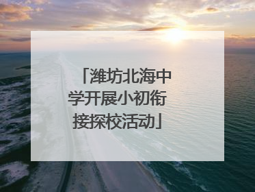 潍坊北海中学开展小初衔接探校活动