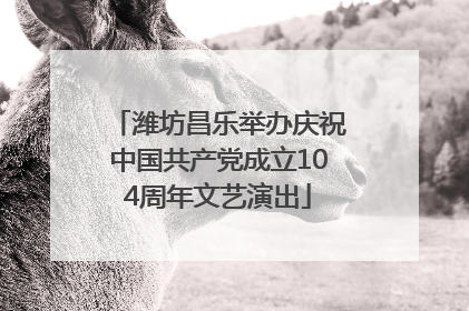 潍坊昌乐举办庆祝中国共产党成立104周年文艺演出