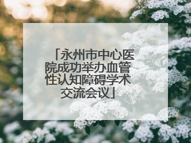 永州市中心医院成功举办血管性认知障碍学术交流会议