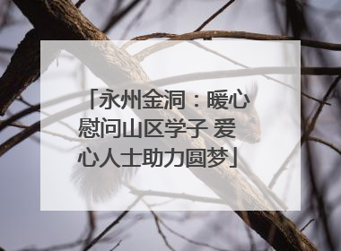 永州金洞：暖心慰问山区学子 爱心人士助力圆梦