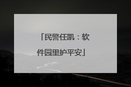 民警任凯：软件园里护平安