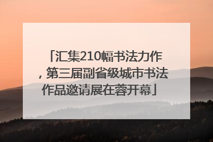 汇集210幅书法力作，第三届副省级城市书法作品邀请展在蓉开幕