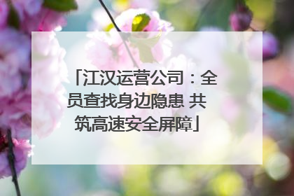 江汉运营公司：全员查找身边隐患 共筑高速安全屏障